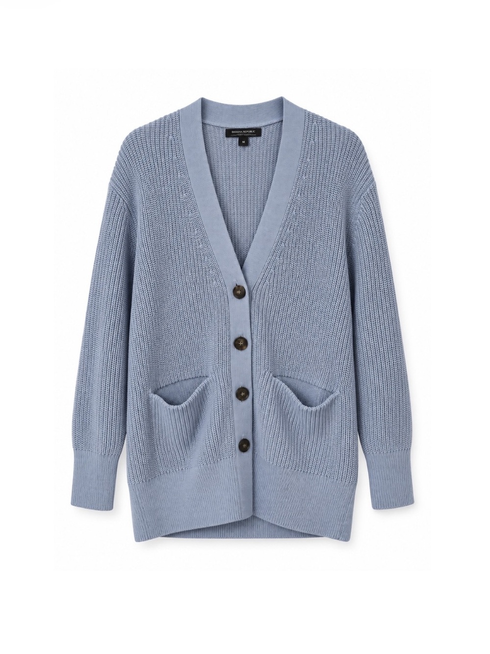 Banana Republic Merino Wool Blend Cardigan - Powder Blue, Size M